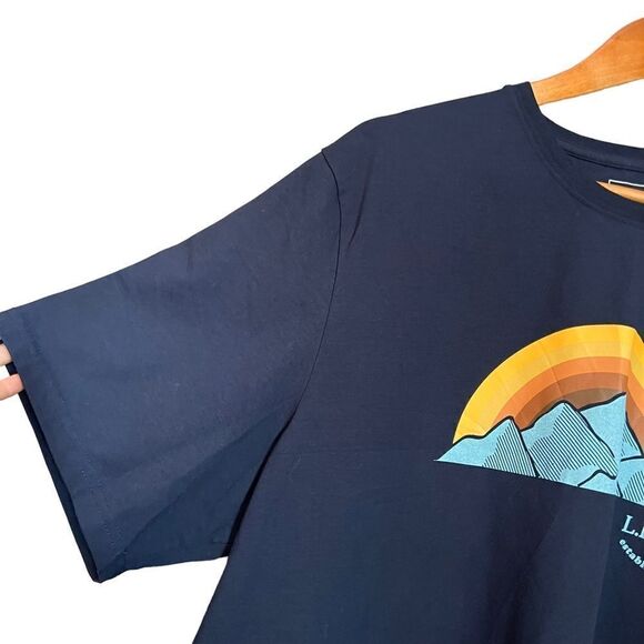 L.L. Bean navy short sleeve mountain graphic tee - Picture 9 of 9